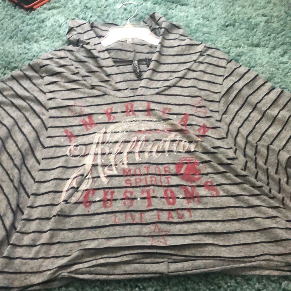 Affliction cropped hoodie